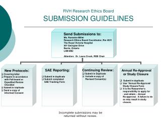 RVH Research Ethics Board SUBMISSION GUIDELINES