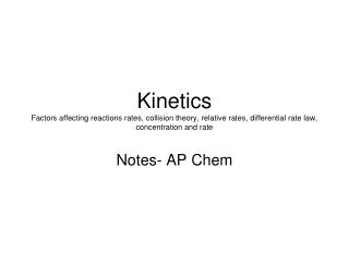 Notes- AP Chem