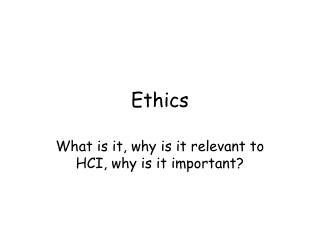 Ethics