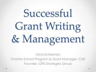 Successful Grant Writing &amp; Management