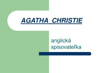 AGATHA CHRISTIE