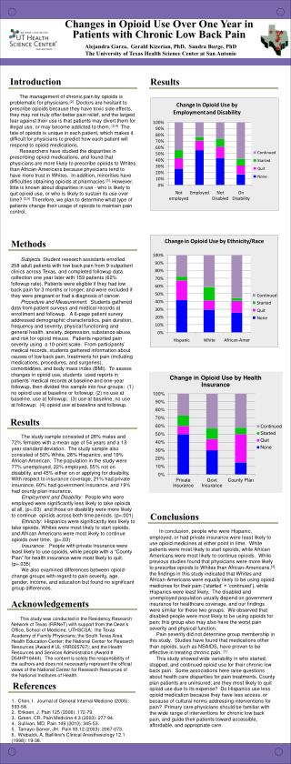 Changes in Opioid Use Over One Year in Patients with Chronic Low Back Pain