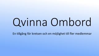 Qvinna Ombord