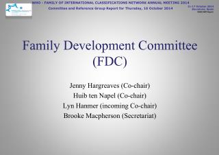 Family Development Committee (FDC)