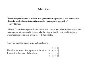 Matrices