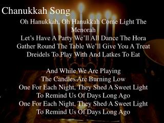 Chanukkah Song