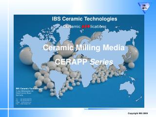 IBS Ceramic Technologies CER amic APP lications