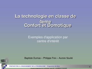 La technologie en classe de 4ème