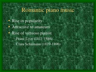 Romantic piano music