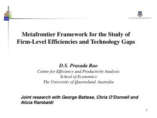 Metafrontier Framework for the Study of Firm-Level Efficiencies and Technology Gaps