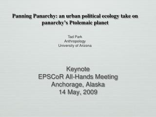 Panning Panarchy: an urban political ecology take on panarchy’s Ptolemaic planet