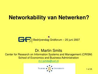 Networkability van Netwerken?
