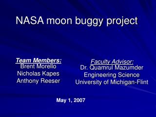 NASA moon buggy project