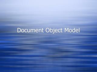 Document Object Model