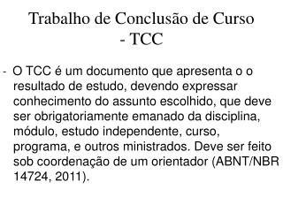 Trabalho de Conclusão de Curso - TCC