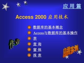 Access 2000 应用技术