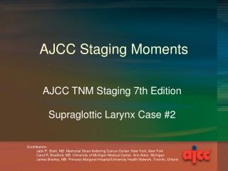 AJCC Staging Moments