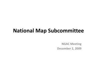 National Map Subcommittee