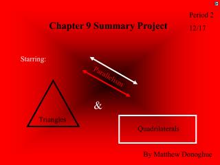 Chapter 9 Summary Project