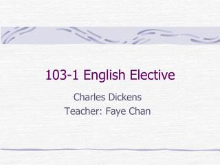10 3 - 1 English Elective
