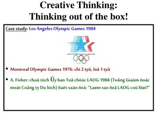 Creative Thinking: Thinking out of the box!