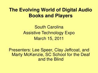 The Evolving World of Digital Audio Books and Players