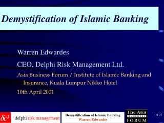 Demystification of Islamic Banking