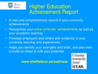 Higher Education Achievement Report
