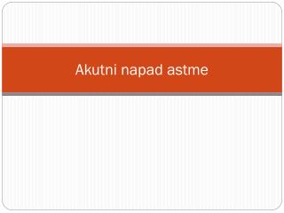 Akutni napad astme