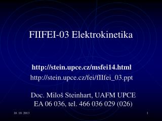 F II F EI -0 3 Elektro kinetika