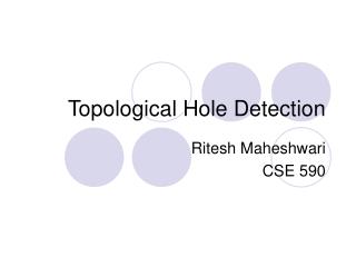 Topological Hole Detection