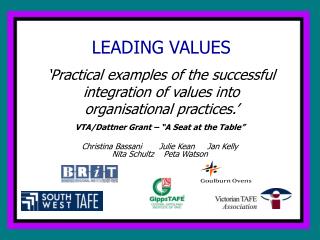 LEADING VALUES