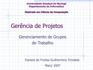 Gerência de Projetos