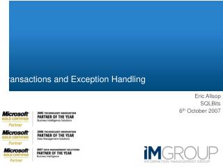 Transactions and Exception Handling