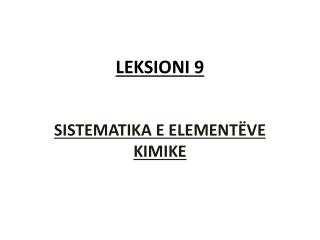 LEKSIONI 9