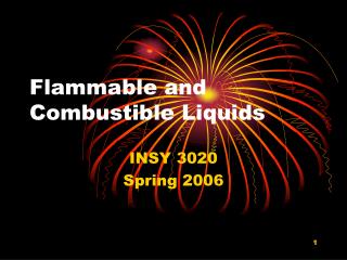 Flammable and Combustible Liquids