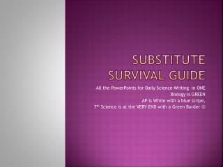 Substitute Survival Guide