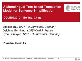 A Monolingual Tree-based Translation Model for Sentence Simplification