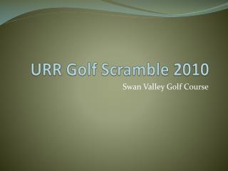 URR Golf Scramble 2010