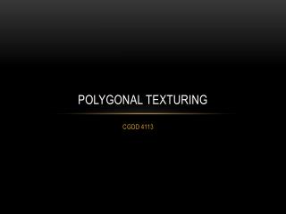 Polygonal Texturing