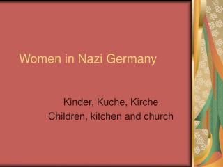 Women in Nazi Germany