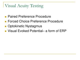 Visual Acuity Testing