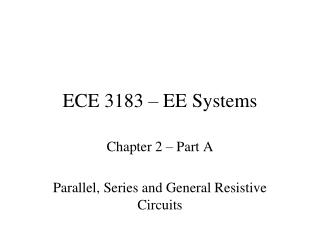 ECE 3183 – EE Systems