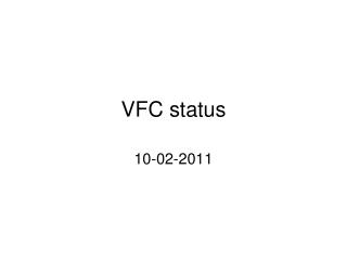 VFC status