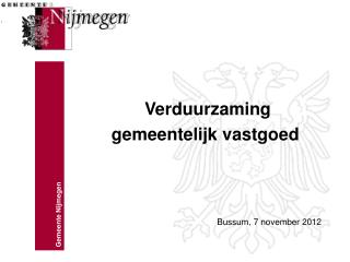 Verduurzaming gemeentelijk vastgoed