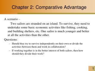 Chapter 2: Comparative Advantage