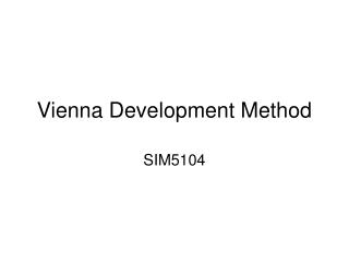 Vienna Development Method