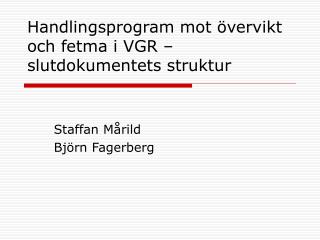 Handlingsprogram mot övervikt och fetma i VGR – slutdokumentets struktur