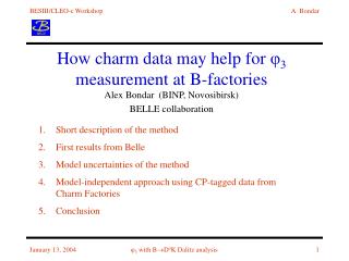 How charm data may help for φ 3 measurement at B -factories