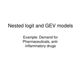 Nested logit and GEV models